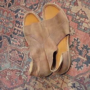 Free people royale flat open toe - light tan